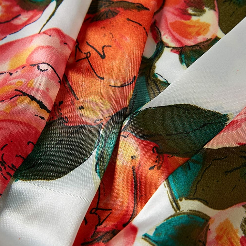 Floral Satin Robe - Picture 4 of 4